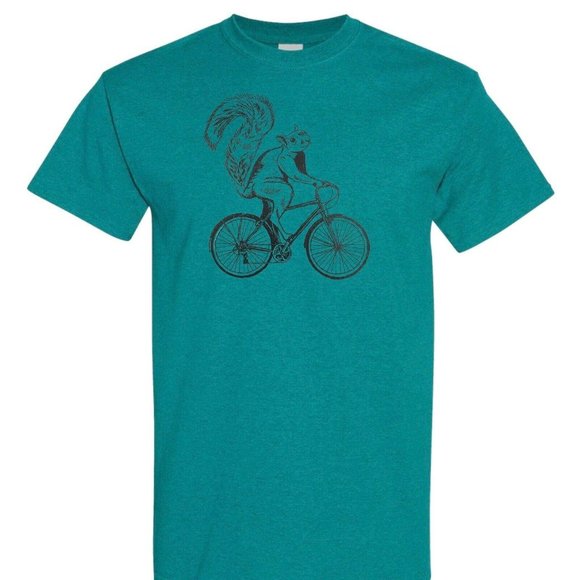 Bike Riding Squirrel Tee Squirrel Riding T-Shirt - Picture 5 of 10